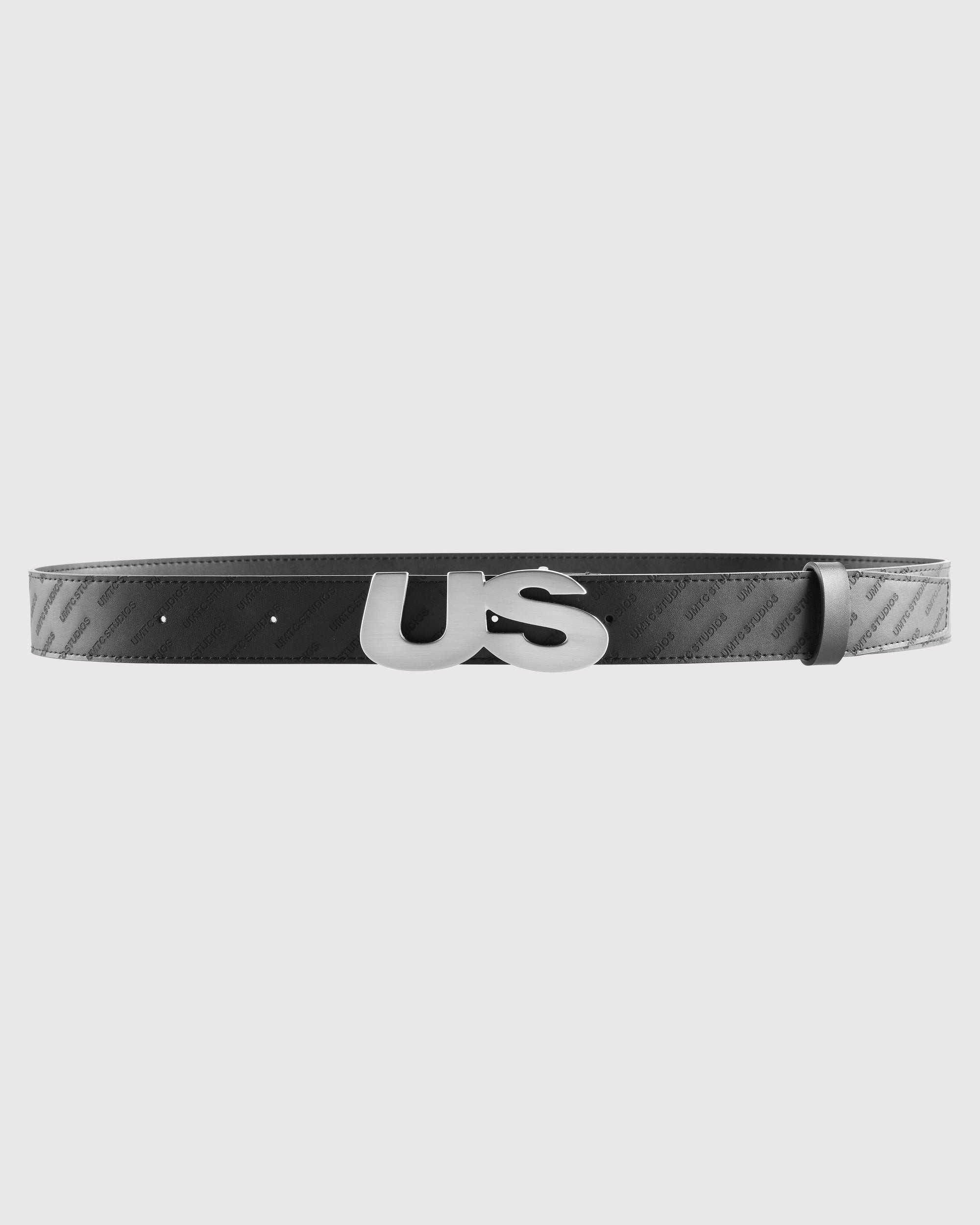 Vegan Leather Monogram Belt (black)