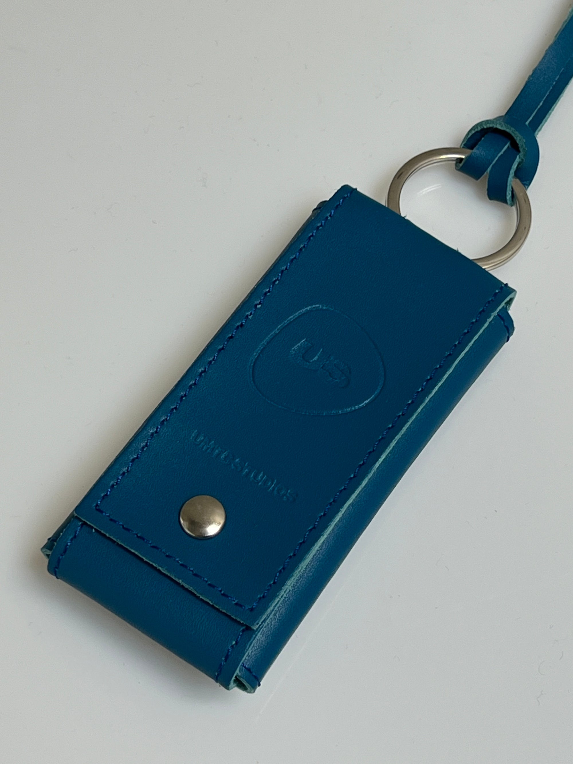 Vegan Leather Keychain 4 Keys (Petrol)