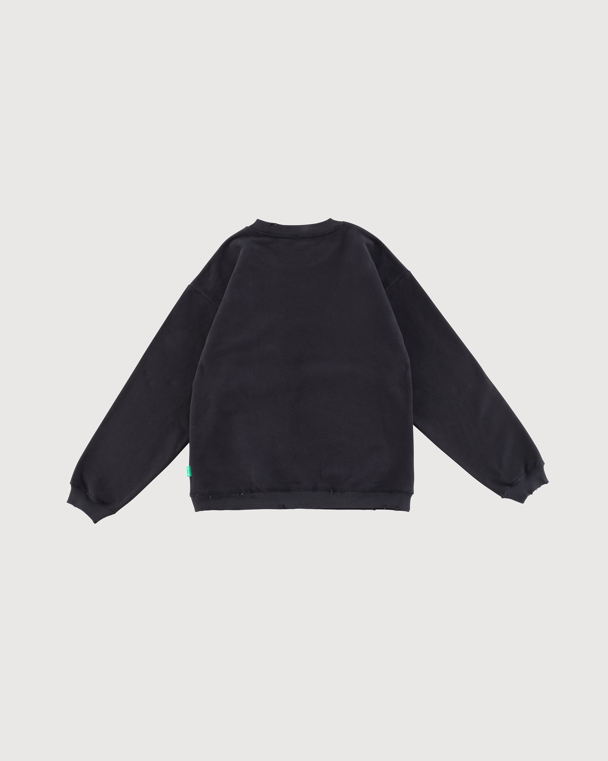 Distressed Plain Crewneck (black)