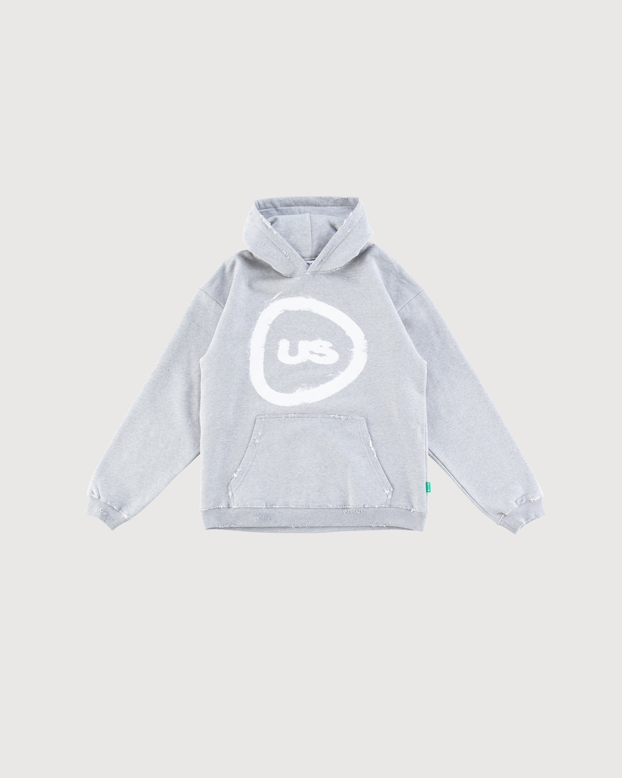 U-S Spray Tag Hoodie (melange grey)