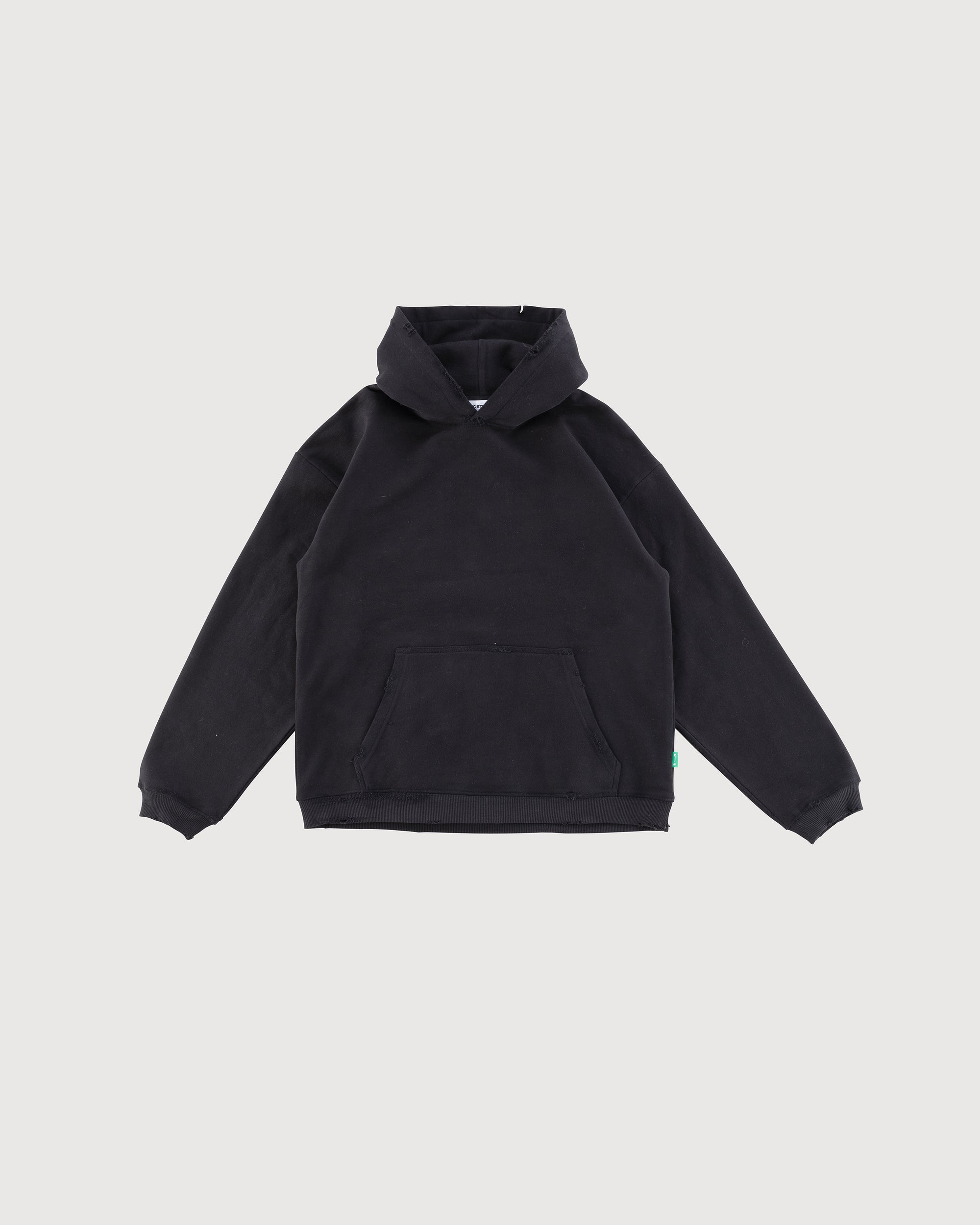 Distressed Plain Hoodie (black)