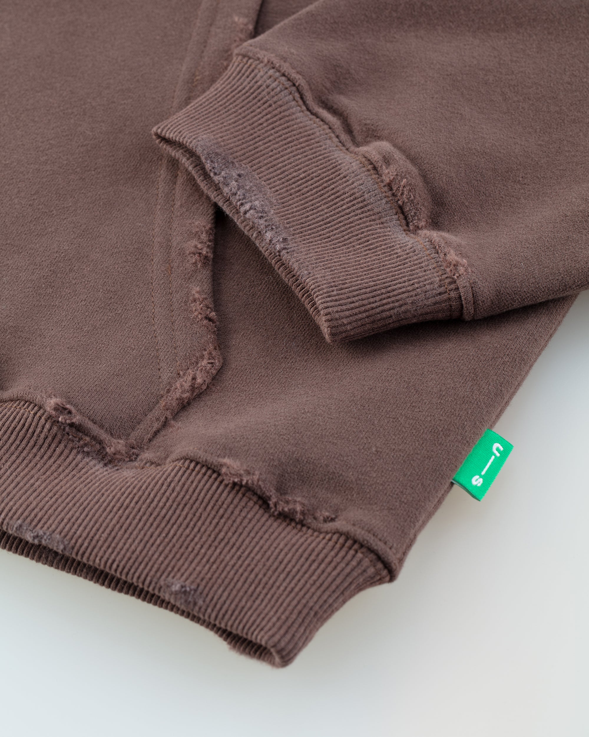 Distressed Plain Hoodie (oak)
