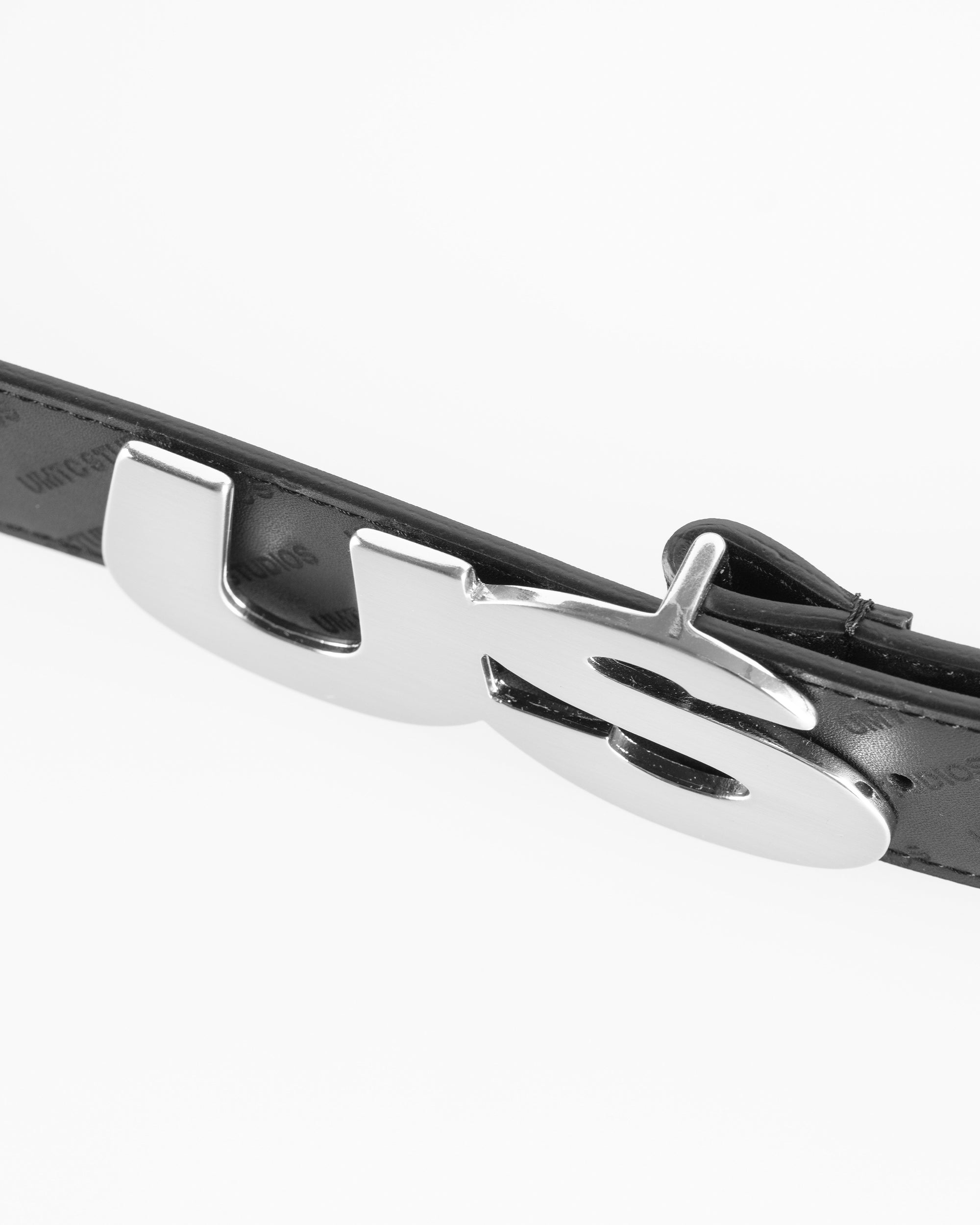Vegan Leather Monogram Belt (black)