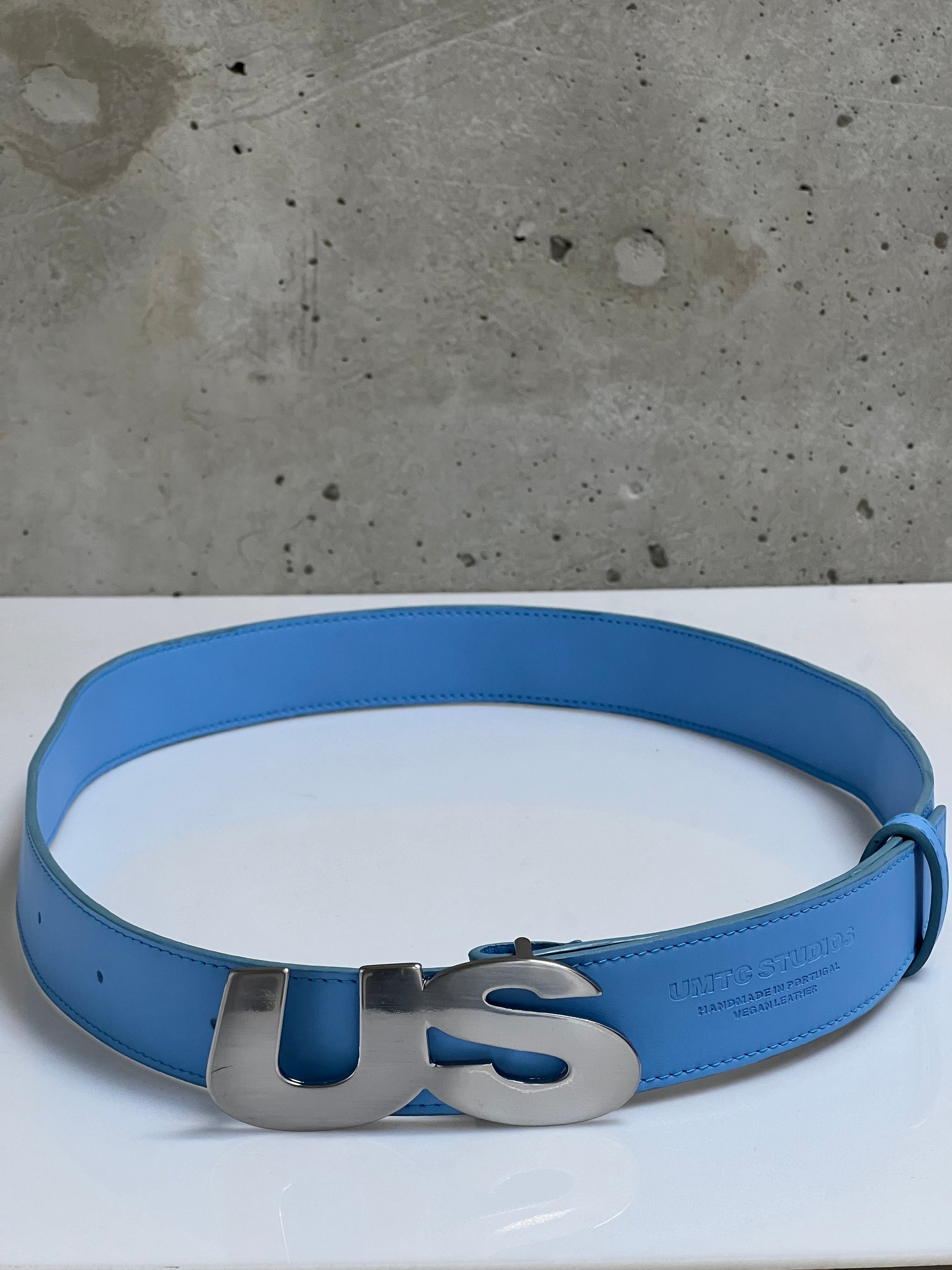 Vegan Leather Belt (Pastel Blue)