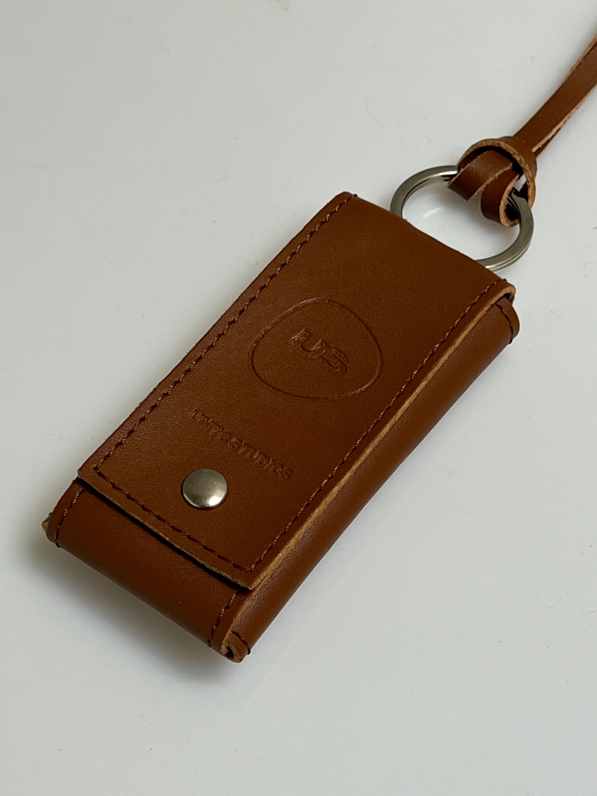 Vegan Leather Keychain 4 Keys (Brown)