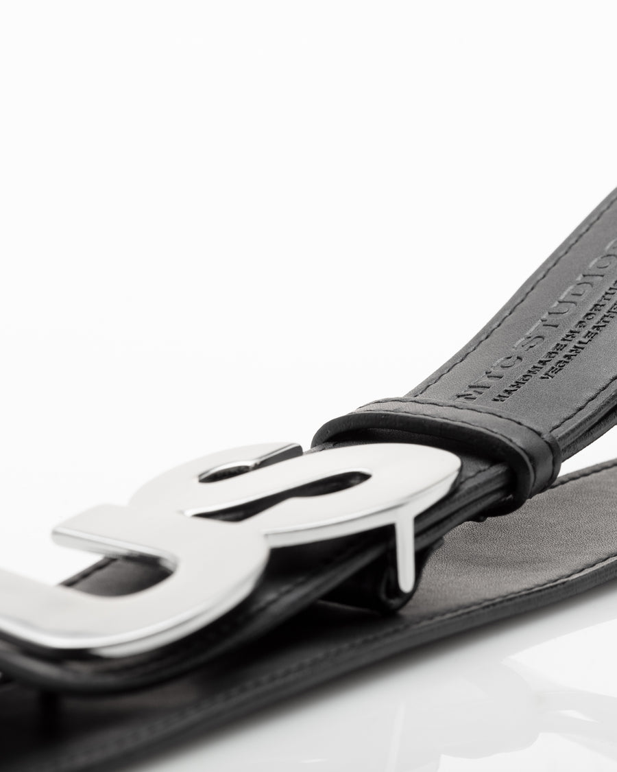 Vegan Leather Logo Belt